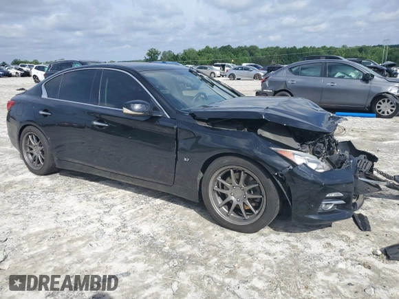 2015 Infiniti Q50 Premium z VIN JN1BV7AR9FM401311, wystawiony jako Copart lot #57159075 z przebiegiem 79 133 mil mil oraz Szkoda całkowita • Salvage title. Historia ofert i sprzedaży dostępna na DreamBid. Obrazek 4.
