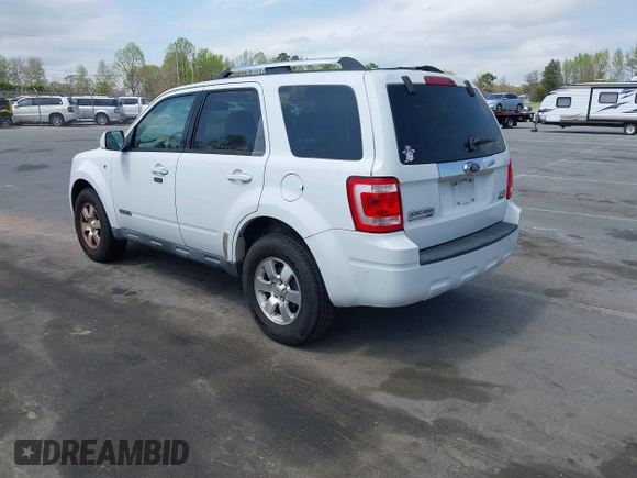 2008 Ford Escape Limited with VIN 1FMCU94178KD75081, listed as a IAAI auction lot 41954169 with 141,570 mi miles. Bid and sale history available at carsss.com. Image 3.