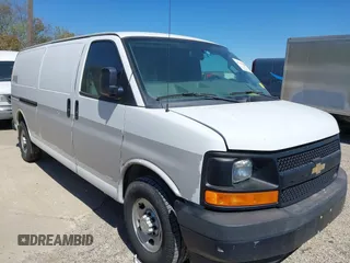 2017 Chevrolet Express Cargo Van with VIN 1GCWGBFFXH1139037, listed as a IAAI auction lot 41784999 with 198,660 mi miles. Bid and sale history available at carsss.com. Image 1.