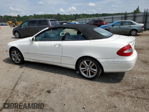 2006 Mercedes-Benz CLK-Class 3.5L with VIN WDBTK56H56F178542, listed as a Copart auction lot 67476684 with 126,404 mi miles and Salvage Title. Bid and sale history available at carsss.com. Image 2.