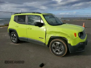 2018 Jeep Renegade Sport with VIN ZACCJAAB0JPG92224, listed as a Copart auction lot 43447115 with 46,089 mi miles and Salvage Title. Bid and sale history available at DreamBid. Image 4.