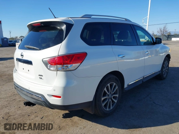 2013 Nissan Pathfinder S with VIN 5N1AR2MM9DC671220, listed as a IAAI auction lot 41419316 with 110,266 mi miles. Bid and sale history available at carsss.com. Image 4.