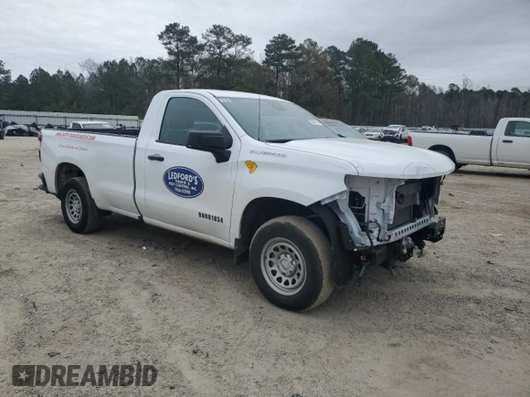 2023 Chevrolet Silverado 1500 Work Truck with VIN 3GCNAAED0PG104319, listed as a Copart auction lot 42690305 with 24,108 mi miles and Salvage Title. Bid and sale history available at carsss.com. Image 4.
