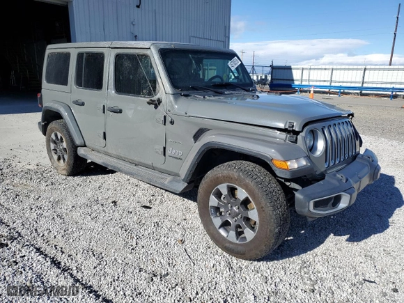 2018 Jeep Wrangler Unlimited Sahara with VIN 1C4HJXEG3JW330051, listed as a Copart auction lot 45700515 with 61,495 mi miles and Salvage Title. Bid and sale history available at carsss.com. Image 4.