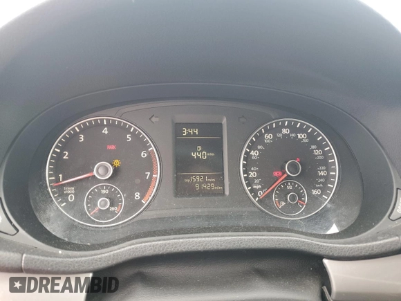 2012 Volkswagen Passat S with VIN 1VWAP7A34CC004439, listed as a Copart auction lot 57139995 with 91,429 mi miles and Salvage title. Bid and sale history available at DreamBid. Image 9.