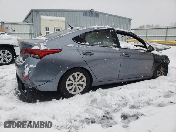 2018 Hyundai Accent SEL with VIN 3KPC24A3XJE020966, listed as a Copart auction lot 81124754 with 0 mi miles and Non Repairable. Bid and sale history available at carsss.com. Image 3.