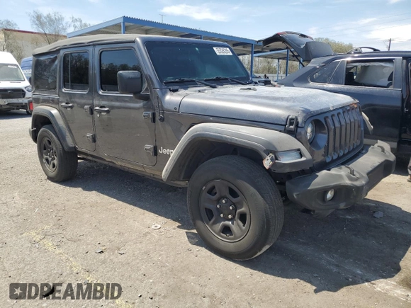 2018 Jeep Wrangler Unlimited Sport z VIN 1C4HJXDG3JW281306, wystawiony jako Copart lot #55326295 z przebiegiem 106 629 mil mil oraz Szkoda całkowita • Salvage title. Historia ofert i sprzedaży dostępna na DreamBid. Obrazek 4.