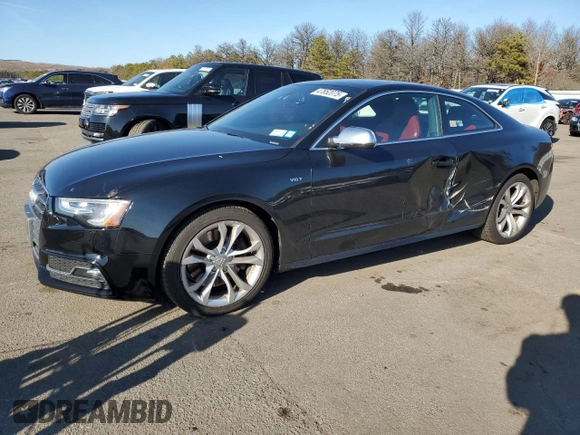 2015 Audi S5 Premium Plus with VIN WAUCGAFR8FA015141, listed as a Copart auction lot 47852075 with 76,513 mi miles and Salvage Title. Bid and sale history available at carsss.com. Image 1.
