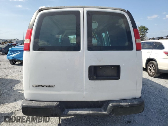2017 Chevrolet Express Cargo with VIN 1GCWGAFF4H1352771, listed as a Copart auction lot 54472305 with 106,950 mi miles and Salvage title. Bid and sale history available at DreamBid. Image 6.