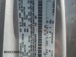 2019 Ford Escape Titanium с VIN 1FMCU9J90KUB85595, выставлен на аукционе Copart как лот 57410045 с пробегом 47 995 миль миль и Списание • Salvage title. История ставок и продаж доступна на DreamBid. Изображение 13.