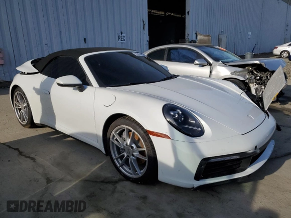 2023 Porsche 911 Carrera with VIN WP0CA2A90PS238593, listed as a Copart auction lot 46004985 with 7,992 mi miles and Salvage Title. Bid and sale history available at carsss.com. Image 4.