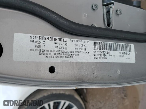 2012 Chrysler 300 S with VIN 2C3CCABG9CH313010, listed as a Copart auction lot 43516525 with 106,378 mi miles and Salvage Title. Bid and sale history available at carsss.com. Image 15.