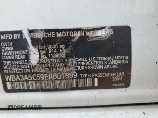 2014 BMW 3 Series 328i with VIN WBA3A5C59EP601899, listed as a Copart auction lot 61430675 with 205,396 mi miles and Salvage title. Bid and sale history available at DreamBid. Image 12.