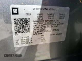 2020 Cadillac XT6 FWD Premium Luxury with VIN 1GYKPERSXLZ105905, listed as a Copart auction lot 73775294 with 0 mi miles and Non Repairable. Bid and sale history available at carsss.com. Image 14.