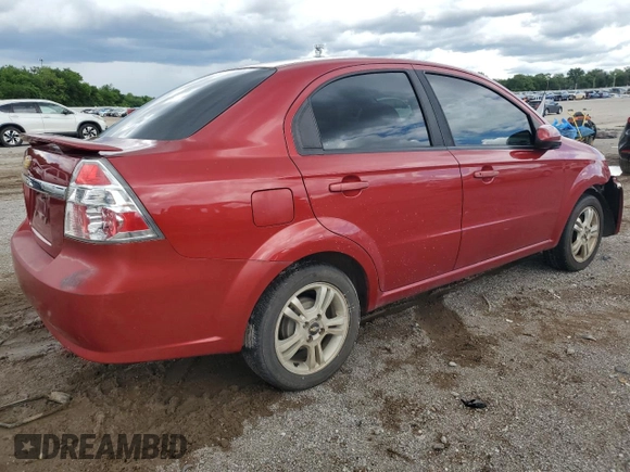 2011 Chevrolet Aveo 2LT with VIN KL1TG5DE5BB120676, listed as a Copart auction lot 55781815 with Not provided miles and Salvage title. Bid and sale history available at DreamBid. Image 3.