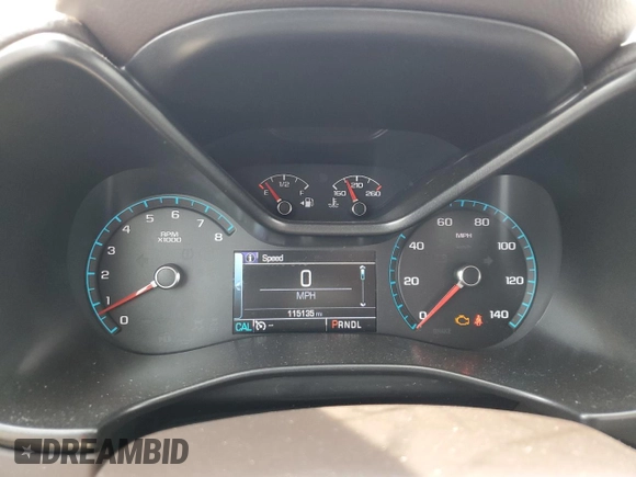 2017 GMC Canyon 2WD SLE with VIN 1GTG5CEN0H1193780, listed as a Copart auction lot 53747594 with 115,135 mi miles and Salvage Title. Bid and sale history available at carsss.com. Image 9.
