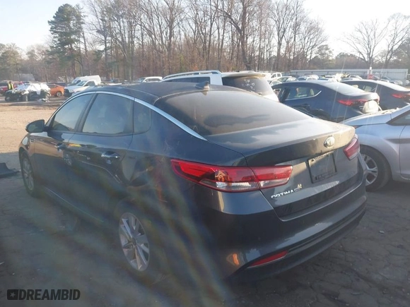 2018 Kia Optima LX with VIN KNAGT4L36J5232672, listed as a IAAI auction lot 41764340 with 168,156 mi miles. Bid and sale history available at carsss.com. Image 3.