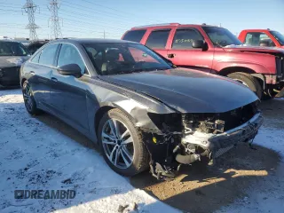 2021 Audi A6 Premium Plus with VIN WAUL2AF2XMN057916, listed as a Copart auction lot 85574784 with 14,542 mi miles and Salvage Title. Bid and sale history available at carsss.com. Image 4.