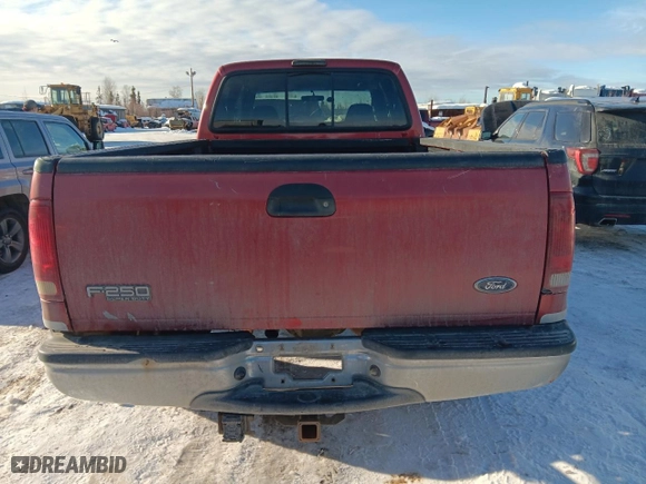 2002 Ford Super Duty F-250 XL with VIN 1FTNW21F62EC43482, listed as a Copart auction lot 48229395 with 219,458 mi miles and Salvage Title. Bid and sale history available at carsss.com. Image 6.