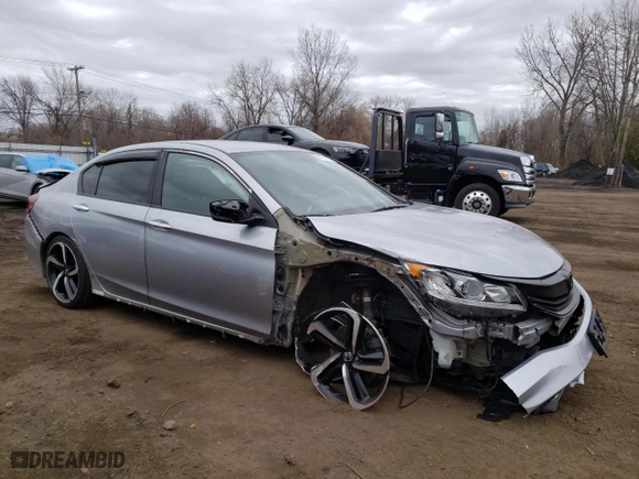 2017 Honda Accord Sedan Sport with VIN 1HGCR2F54HA039733, listed as a Copart auction lot 47777895 with 152,129 mi miles and Salvage Title. Bid and sale history available at carsss.com. Image 4.