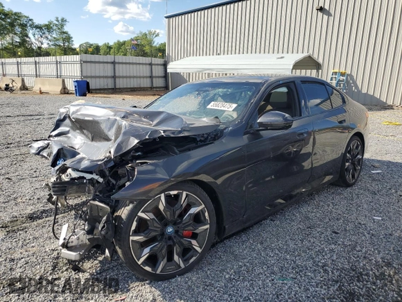 2024 BMW i5 eDrive40 with VIN WBY33FK04RCR49355, listed as a Copart auction lot 55828475 with Not Provided miles and Salvage Title. Bid and sale history available at DreamBid. Image 1.