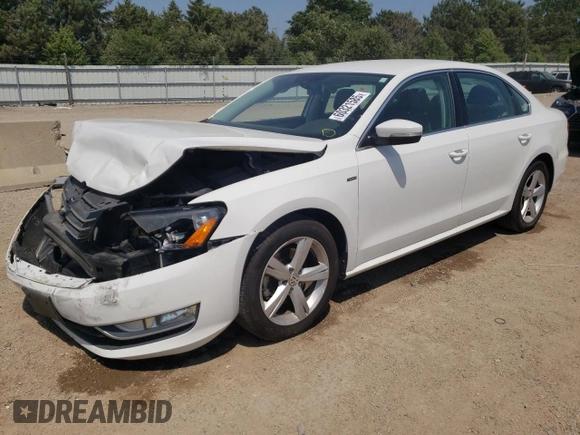 2015 Volkswagen Passat Wolfsburg Edition with VIN 1VWAS7A3XFC114625, listed as a Copart auction lot 60321585 with 81,940 mi miles and Salvage title. Bid and sale history available at DreamBid. Image 1.