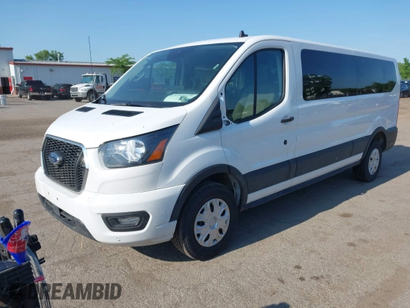 2023 Ford Transit Passenger XL with VIN 1FBAX2YG3PKA90941, listed as a IAAI auction lot 42472270 with 43,141 mi miles and . Bid and sale history available at DreamBid. Image 19.