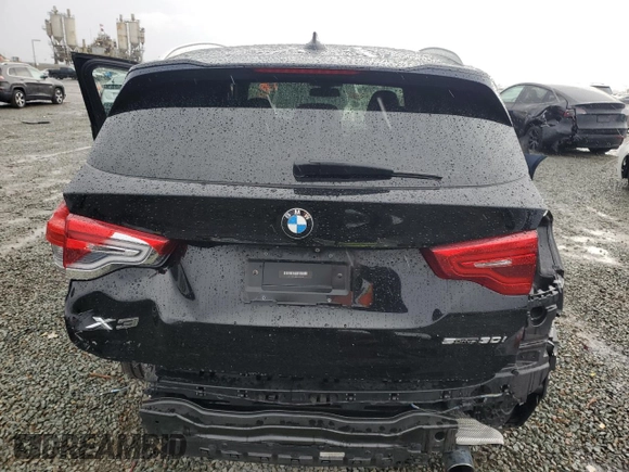 2019 BMW X3 sDrive30i with VIN 5UXTR7C56KLE97383, listed as a Copart auction lot 48581145 with 86,134 mi miles and Salvage Title. Bid and sale history available at carsss.com. Image 6.