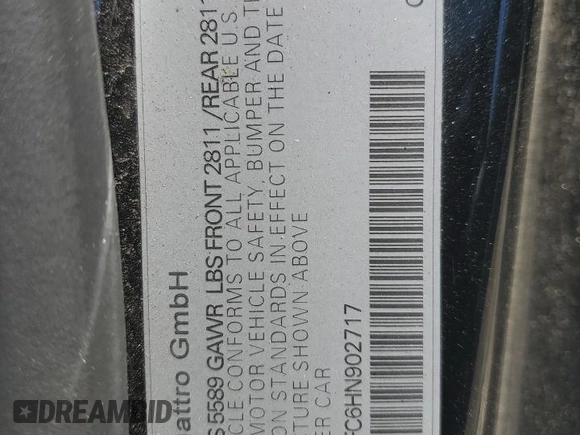 2017 Audi RS 7 Prestige z VIN WUAWAAFC6HN902717, wystawiony jako Copart lot #61811494 z przebiegiem 103 547 mil mil oraz Szkody całkowita. Historia ofert i sprzedaży dostępna na DreamBid. Obrazek 13.