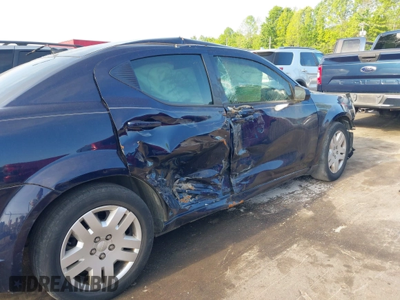 2014 Dodge Avenger SE z VIN 1C3CDZAG2EN217906, wystawiony jako IAAI lot #42144859 z przebiegiem 138 655 mil mil oraz . Historia ofert i sprzedaży dostępna na DreamBid. Obrazek 6.