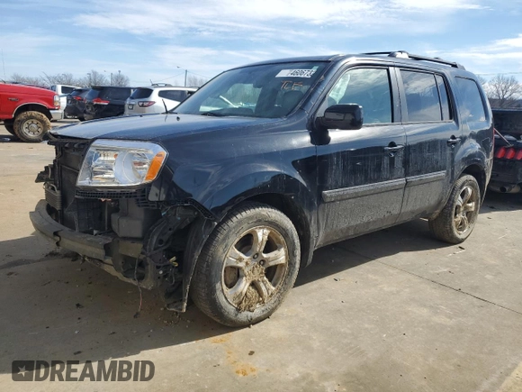 2013 Honda Pilot EX-L with VIN 5FNYF4H55DB062588, listed as a Copart auction lot 46067325 with 176,262 mi miles and Salvage Title. Bid and sale history available at carsss.com. Image 1.