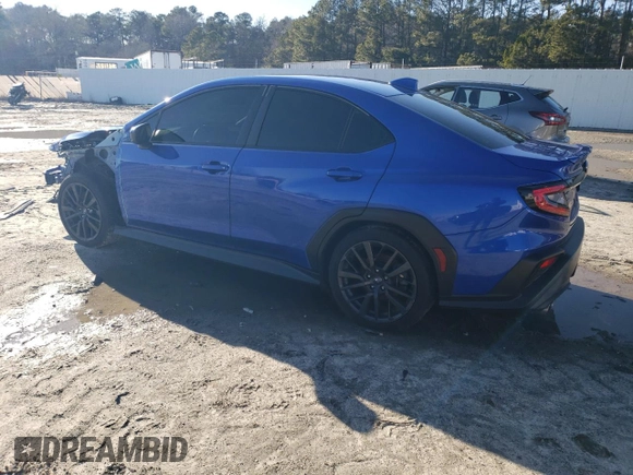 2022 Subaru WRX Premium with VIN JF1VBAF66N9015757, listed as a Copart auction lot 45162385 with 22,539 mi miles and Salvage Title. Bid and sale history available at carsss.com. Image 2.