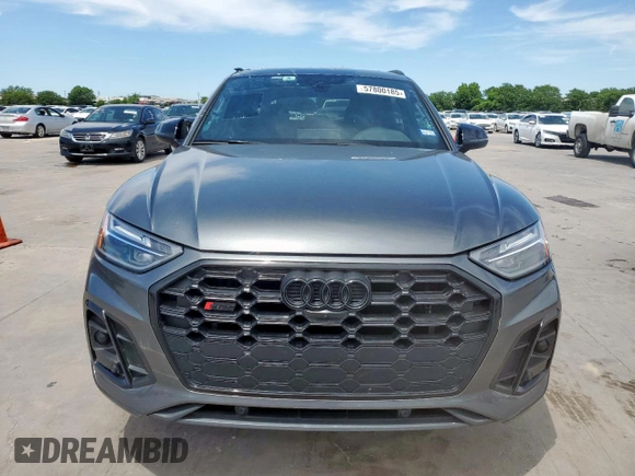 2023 Audi SQ5 Premium Plus with VIN WA1B4AFY1P2112007, listed as a Copart auction lot 57800185 with 21,101 mi miles and Salvage title. Bid and sale history available at DreamBid. Image 5.