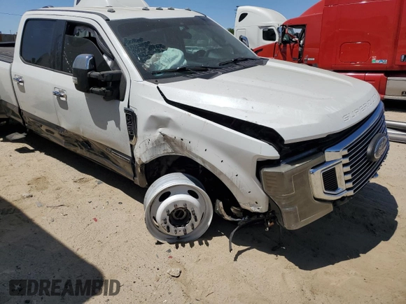2021 Ford F-450 XL with VIN 1FT8W4DTXMED30296, listed as a Copart auction lot 58483974 with 25,593 mi miles and Salvage title. Bid and sale history available at DreamBid. Image 9.