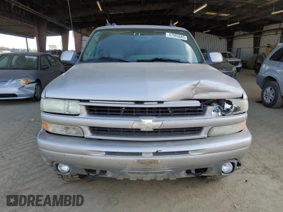 2005 Chevrolet Suburban Z71 with VIN 3GNFK16Z25G113295, listed as a Copart auction lot 47985685 with 0 mi miles and Salvage Title. Bid and sale history available at carsss.com. Image 5.