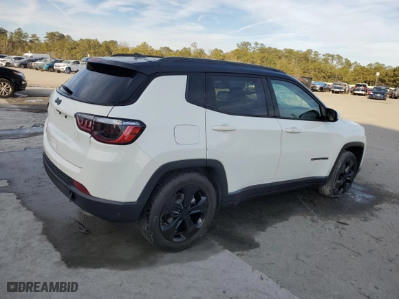2021 Jeep Compass Latitude with VIN 3C4NJCBB4MT604114, listed as a Copart auction lot 88442685 with 69,370 mi miles and Salvage Title. Bid and sale history available at carsss.com. Image 3.