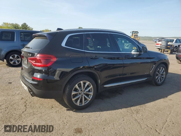 2018 BMW X3 xDrive30i with VIN 5UXTR9C55JLD65984, listed as a Copart auction lot 54907385 with 102,282 mi miles and Salvage Title. Bid and sale history available at DreamBid. Image 3.