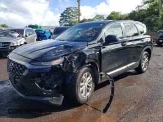 2019 Hyundai Santa Fe SE with VIN 5NMS23AD2KH019027, listed as a Copart auction lot 86604454 with 54,218 mi miles and Salvage Title. Bid and sale history available at carsss.com. Image 1.
