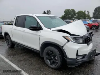 2023 Honda Ridgeline Black Edition with VIN 5FPYK3F85PB055204, listed as a Copart auction lot 47573185 with 7,062 mi miles and Salvage Title. Bid and sale history available at carsss.com. Image 4.