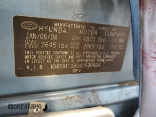 2004 Hyundai Santa Fe with VIN KM8SB12B04U690964, listed as a Copart auction lot 76815354 with 121,312 mi miles and Salvage Title. Bid and sale history available at carsss.com. Image 13.