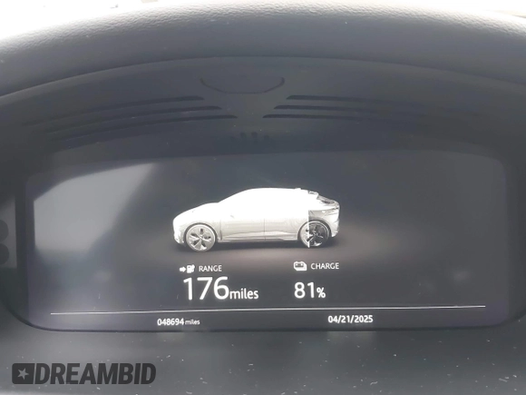 2020 Jaguar I-Pace SE with VIN SADHC2S14L1F80256, listed as a IAAI auction lot 42055674 with 48,694 mi miles and . Bid and sale history available at DreamBid. Image 7.