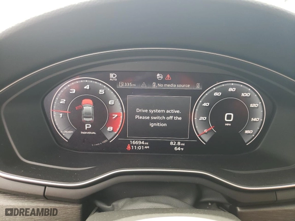 2020 Audi A4 Sedan Premium Plus with VIN WAUENAF49LN009596, listed as a Copart auction lot 49399253 with 16,694 mi miles. Bid and sale history available at carsss.com. Image 9.