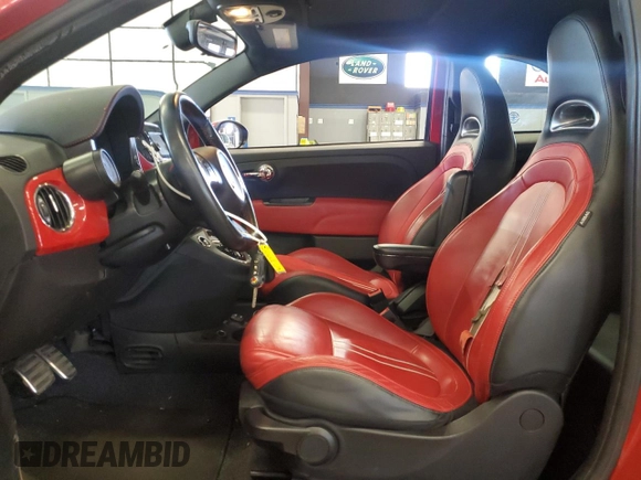 2019 FIAT 500 Abarth z VIN 3C3CFFFH3KT680143, wystawiony jako Copart lot #53888335 z przebiegiem 57 294 mil mil oraz Tytuł czysty. Historia ofert i sprzedaży dostępna na DreamBid. Obrazek 7.