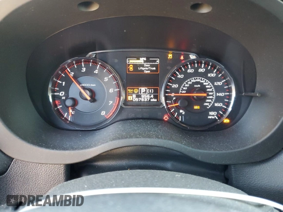 2018 Subaru WRX Premium with VIN JF1VA1C60J8816384, listed as a Copart auction lot 49536015 with 57,637 mi miles and Salvage Title. Bid and sale history available at carsss.com. Image 9.