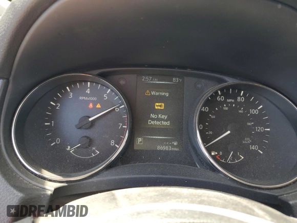 2017 Nissan Rogue S with VIN JN8AT2MT4HW147351, listed as a Copart auction lot 57682405 with 86,983 mi miles and Salvage title. Bid and sale history available at DreamBid. Image 9.