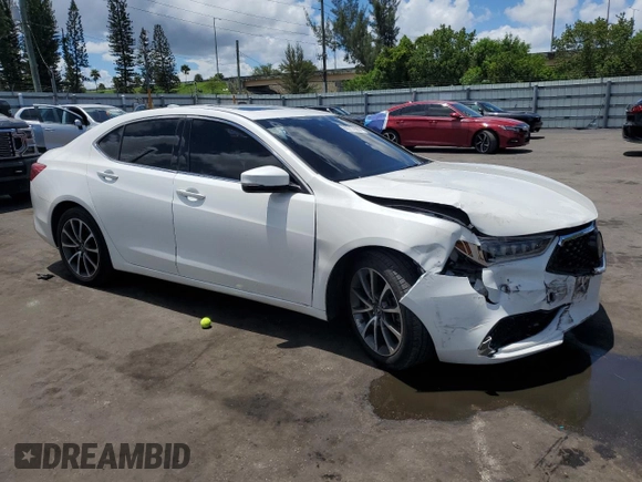 2020 Acura TLX with VIN 19UUB2F38LA006301, listed as a Copart auction lot 60717985 with 59,445 mi miles and Salvage title. Bid and sale history available at DreamBid. Image 4.