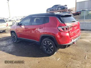2019 Jeep Compass Trailhawk z VIN 3C4NJDDBXKT671560, wystawiony jako Copart lot #86878594 z przebiegiem 111 576 mil mil oraz Szkoda całkowita • Salvage title. Historia ofert i sprzedaży dostępna na DreamBid. Obrazek 2.