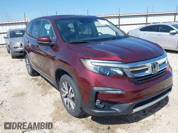 2019 Honda Pilot EX z VIN 5FNYF6H36KB009454, wystawiony jako IAAI lot #42030733 z przebiegiem 41 242 mil mil oraz . Historia ofert i sprzedaży dostępna na DreamBid. Obrazek 1.