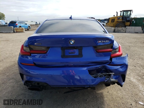 2021 BMW 3 Series M340i xDrive with VIN 3MW5U9J03M8B55096, listed as a Copart auction lot 73433514 with 49,381 mi miles and Salvage Title. Bid and sale history available at carsss.com. Image 6.