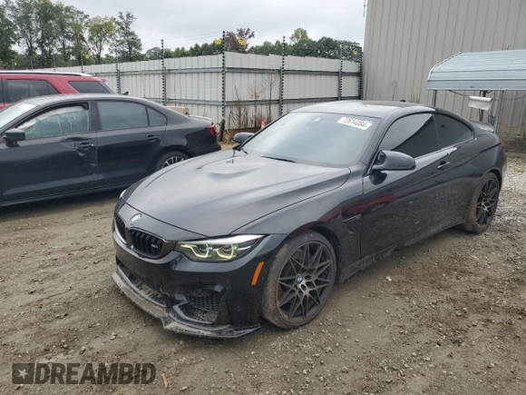 2019 BMW M4 with VIN WBS4Y9C56KAG67301, listed as a Copart auction lot 72614364 with 40,250 mi miles and Salvage Title. Bid and sale history available at carsss.com. Image 1.